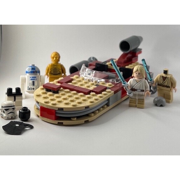 Lego Other - LEGO 2010 Star Wars Lukes Landspeeder 8092 Minifigures Obi-Wan C-3PO R2-D2 Set